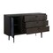 Armen Living Cross Solid Oak and Metal 3 Drawer Dresser LCCRDROA - alternate 4